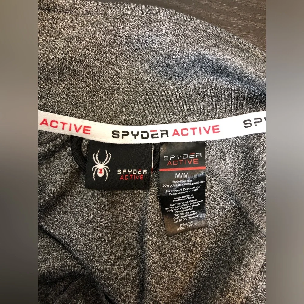 Spyder Active Men’s Full Zip Chest Pocket Jacket Gray Size M